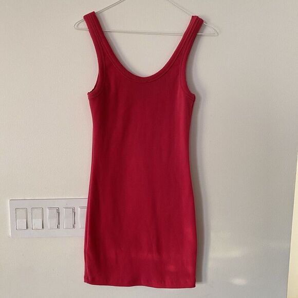 Signature8 Magenta Pink Tank Ribbed bodycon mini dress size small NWOT - Picture 5 of 7